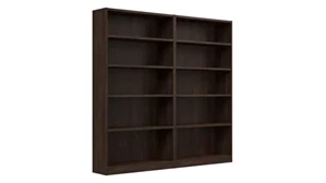 Standard Bookcases Bush Furnishings Tall 5 Shelf Bookcase (Set of 2)