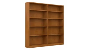 Standard Bookcases Bush Furnishings 5 Shelf Bookcase - Set of 2