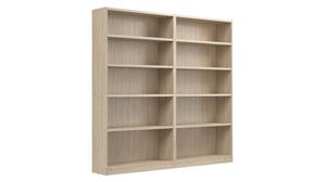 Standard Bookcases Bush Furniture Tall 5 Shelf Bookcase (Set of 2)