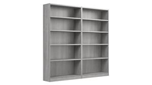 Standard Bookcases Bush Furniture Tall 5 Shelf Bookcase (Set of 2)