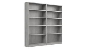 Standard Bookcases Bush Furnishings Tall 5 Shelf Bookcase (Set of 2)