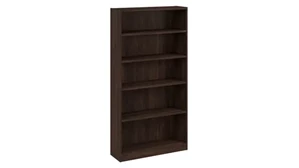 Standard Bookcases Bush Furnishings Tall 5 Shelf Bookcase