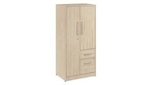 Tall Storage Cabinets Bush Furnishings Wardrobe Cabinet with Drawers