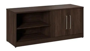 Storage Credenzas Bush Furnishings Low Storage Cabinet with Doors and Shelves