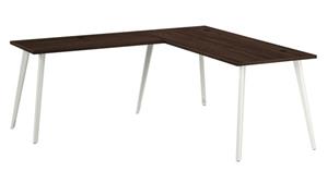 L Shaped Desk Shells Bush Furniture 72in W x 30in D L-Shaped Desk with Splayed Metal Legs