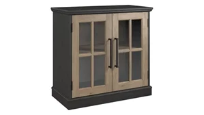 Low Storage Cabinets Bush Furnishings 32in W Storage Cabinet with Glass Doors