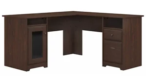 L Shaped Double Pedestal Desks Bush Furnishings 60" W L-Shaped Desk