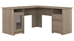 L Shaped Double Pedestal Desks Bush Furnishings 60in W L-Shaped Computer Desk