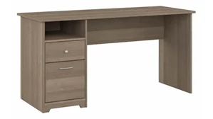 Stand-Alone Single Pedestal Desks Bush Furniture 60in W Computer Desk with Drawers