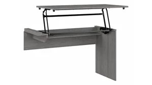 Standing Desks - Manually Adjustable Bush Furnishings 3 Position Sit to Stand Desk Return