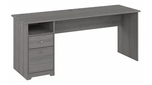Stand-Alone Single Pedestal Desks Bush 72in W Computer Desk with Drawers