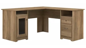 L Shaped Double Pedestal Desks Bush Furnishings 60" W L-Shaped Desk