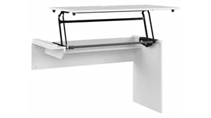 Standing Desks - Manually Adjustable Bush Furnishings 3 Position Sit to Stand Desk Return