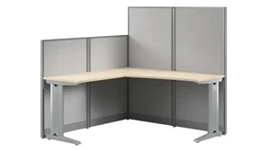 Cubicles Bush Furniture 65in W x 65in D L-Shaped Cubicle Desk
