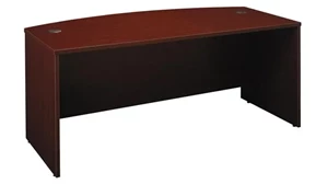Stand-Alone Desk Shells Bush Furnishings 72in W x 36in D Bow Front Desk