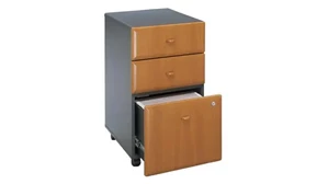 Mobile File Cabinets Bush Furnishings 3 Drawer Mobile File - Fully Assembled