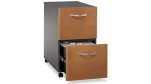 Mobile File Cabinets Bush Furnishings 2 Drawer Mobile Vertical File - Fully Assembled