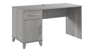 Stand-Alone Single Pedestal Desks Bush Furniture 54in W Office Desk with Drawer and Storage Cabinet