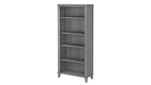 Standard Bookcases Bush Furnishings Tall 5 Shelf Bookcase
