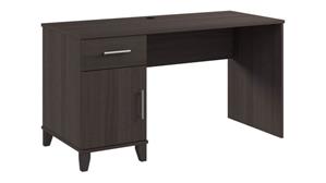 Stand-Alone Single Pedestal Desks Bush Furniture 54in W Office Desk with Drawer and Storage Cabinet