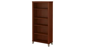 Standard Bookcases Bush Furnishings 5 Shelf Bookcase