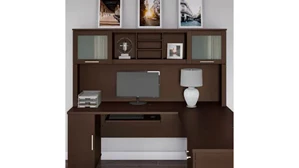 L Shaped Desks with Hutch Bush L Shaped Desk with Hutch