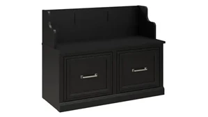 Benches Bush Furnishings 40in W Entryway Bench with Doors