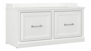 Benches Bush Furniture 40in W Shoe Storage Bench with Doors
