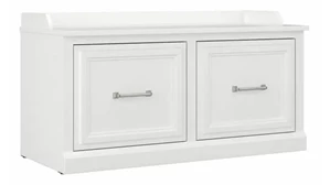 Benches Bush Furniture 40in W Shoe Storage Bench with Doors
