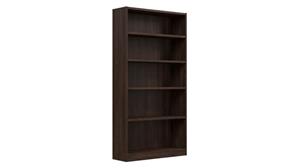 Standard Bookcases Bush Furniture Tall 5 Shelf Bookcase