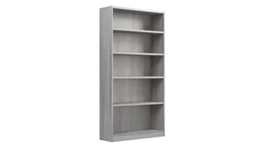 Standard Bookcases Bush Furnishings Tall 5 Shelf Bookcase