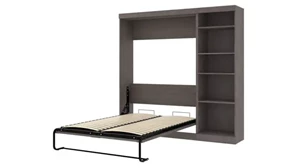 Murphy Beds - Queen Bestar Office Furniture 90in W Queen Murphy Bed with Storage Unit