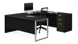 U Shaped Single Pedestal Desks Bestar U-Shaped Desk
