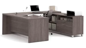 U Shaped Single Pedestal Desks Bestar U-Desk