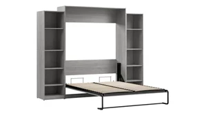 Murphy Beds - Queen Bestar Office Furniture 105in W Queen Murphy Bed with Closet Organizers