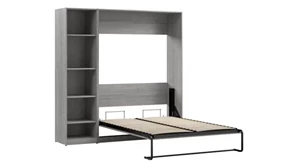Murphy Beds - Full Bestar Office Furniture 79in W Full Murphy Bed with Closet Organizer