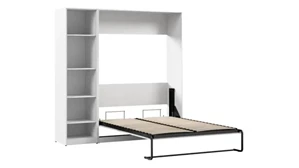 Murphy Beds - Full Bestar Office Furniture 79in W Full Murphy Bed with Closet Organizer