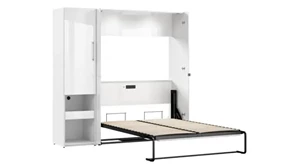 Murphy Beds - Full Bestar Office Furniture Full Murphy Bed and Storage Cabinet with Pull-Out Shelf (81in W)