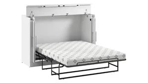 Murphy Beds - Full Bestar Office Furniture 69in W Full Cabinet Bed with Mattress