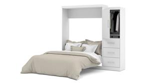Murphy Beds - Queen Bestar Office Furniture 90in W Queen Murphy Wall Bed and Storage Unit with Drawers