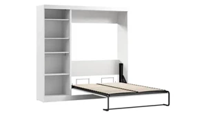 Murphy Beds - Full Bestar Office Furniture 84in W Full Murphy Bed with Closet Organizer