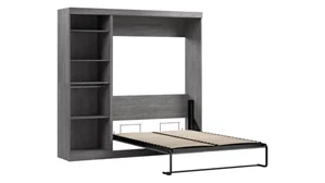 Murphy Beds - Full Bestar Office Furniture 84in W Full Murphy Bed with Closet Organizer