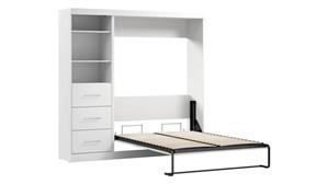 Murphy Beds - Full Bestar Office Furniture 84in W Full Murphy Bed and Closet Organizer with Drawers