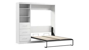 Murphy Beds - Full Bestar Office Furniture 84in W Full Murphy Bed and Closet Organizer with Drawers