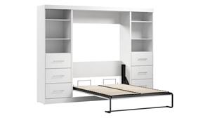 Murphy Beds - Full Bestar Office Furniture 109in W Full Murphy Bed and 2 Closet Organizers with Drawers