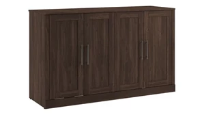 Murphy Beds - Queen Bestar Office Furniture 75in W Queen Cabinet Bed with Mattress