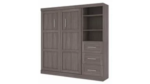 Murphy Beds - Full Bestar Office Furniture 84in W Full Murphy Bed and Storage Unit with Drawers