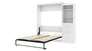 Murphy Beds - Queen Bestar Office Furniture 90in W Queen Murphy Bed and Storage Unit with Drawers