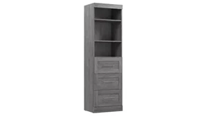 Closet Storage & Organizers Bestar Office Furniture 25in W Closet Organizer with Drawers