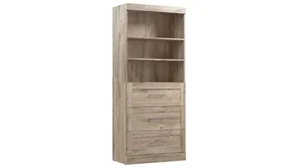 Closet Storage & Organizers Bestar Office Furniture 36in W Closet Organizer with Drawers